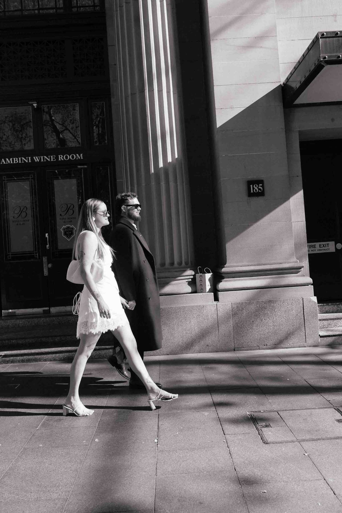 Kaylee and Zach's Pre Wedding Session Across Sydney City from Bambini Restaurant to St Marys Cathedral and Hyde Park