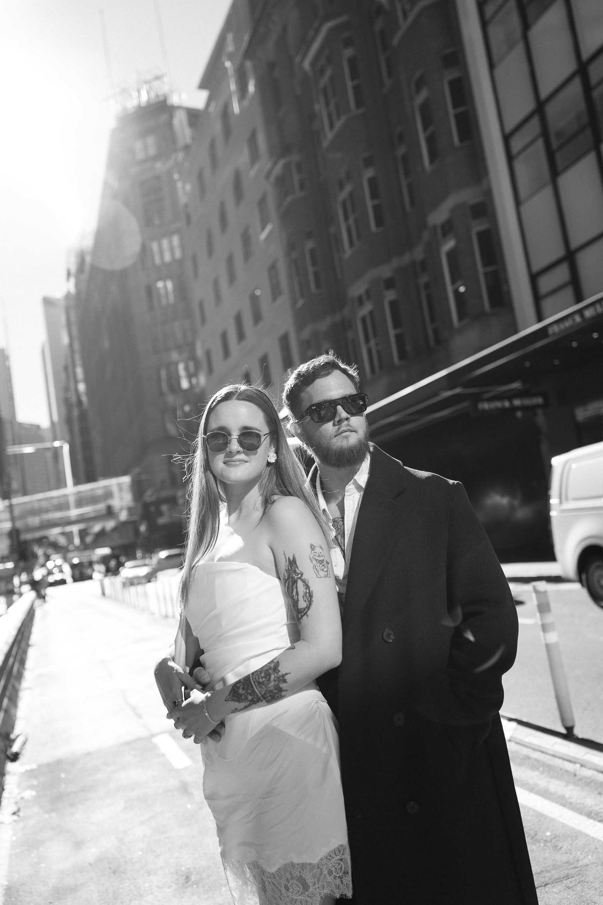 Kaylee and Zach's Pre Wedding Session Across Sydney City from Bambini Restaurant to St Marys Cathedral and Hyde Park