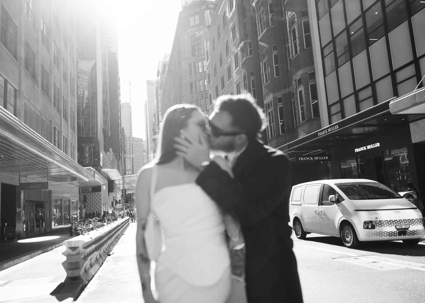 Kaylee and Zach's Pre Wedding Session Across Sydney City from Bambini Restaurant to St Marys Cathedral and Hyde Park
