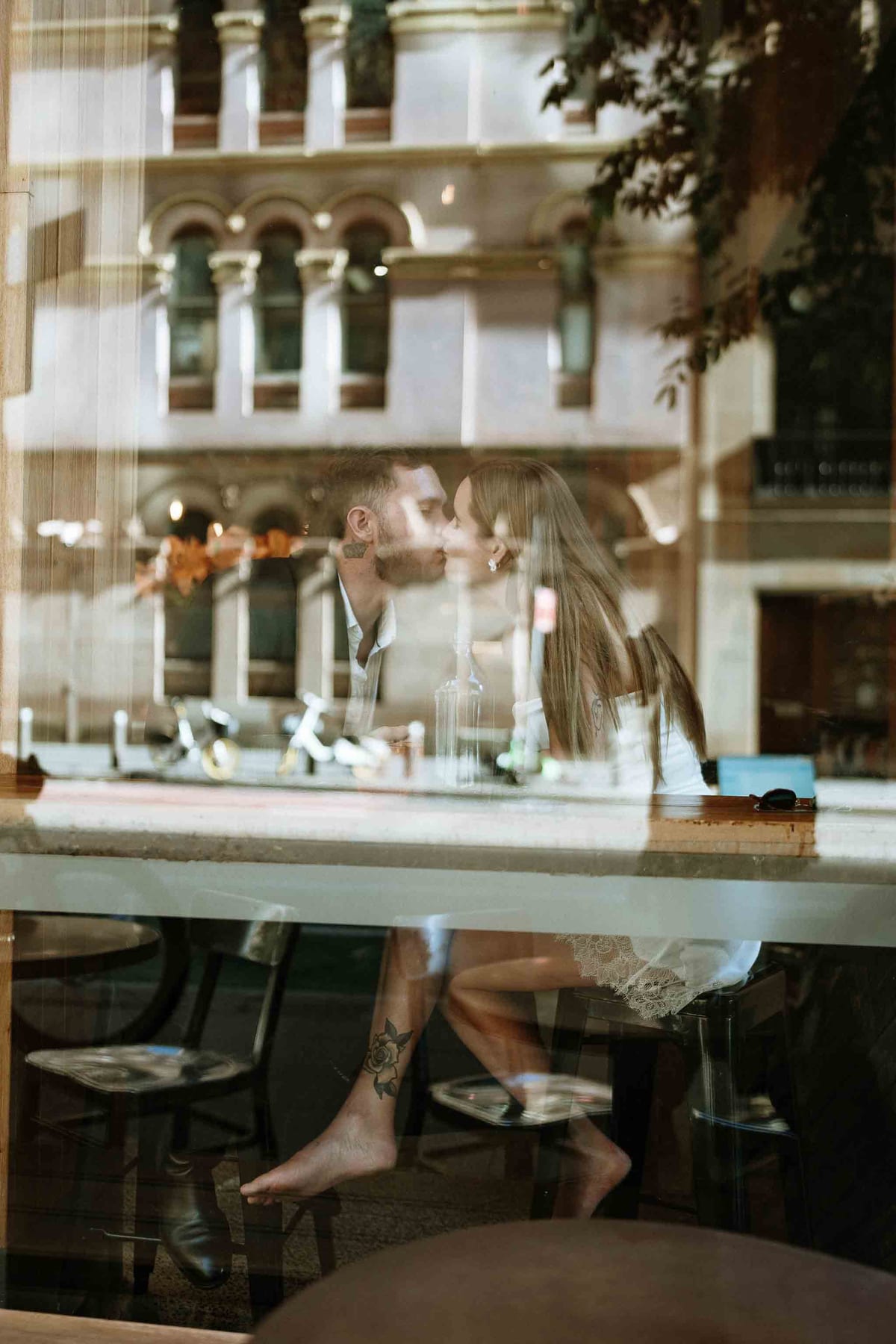 Kaylee and Zach's Pre Wedding Session Across Sydney City from Bambini Restaurant to St Marys Cathedral and Hyde Park