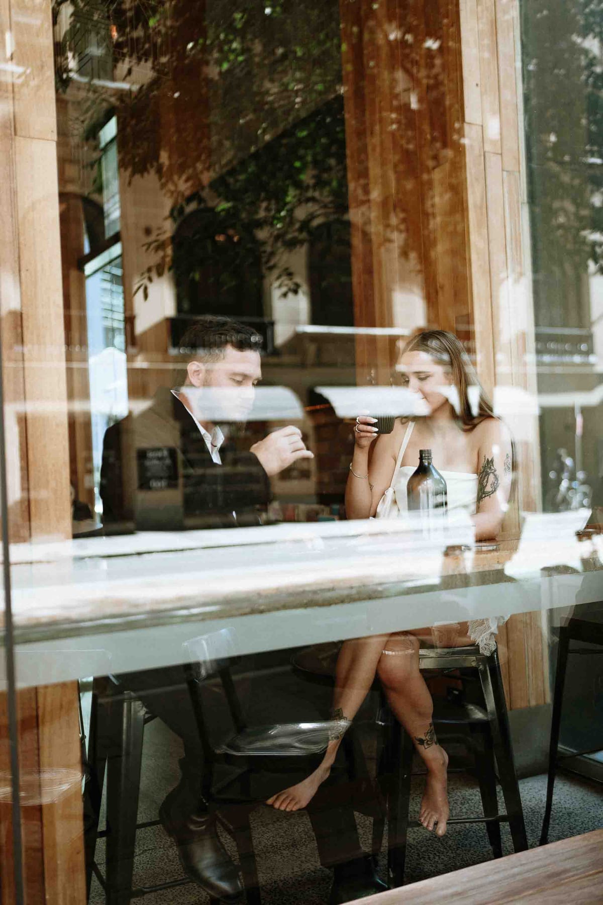 Kaylee and Zach's Pre Wedding Session Across Sydney City from Bambini Restaurant to St Marys Cathedral and Hyde Park