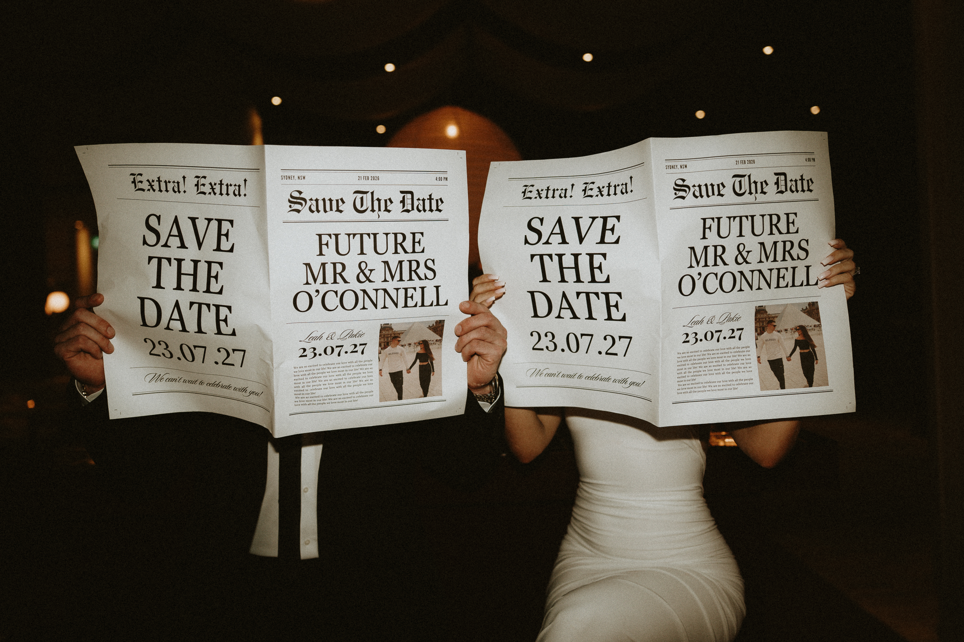 LEAH AND PATRICK (Save the date photoshoot at Bar Tilda, Sydney) 