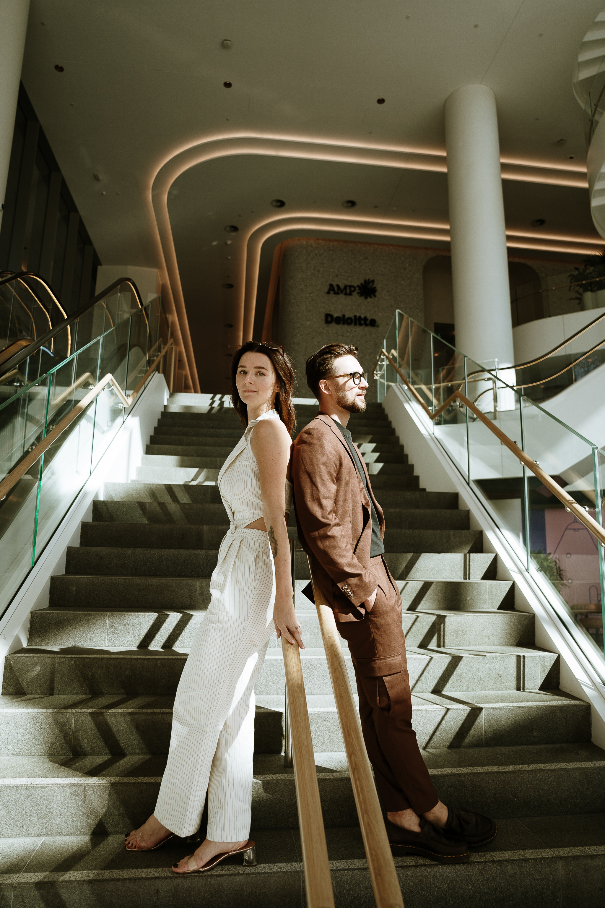 Urban couple photoshoot at Circular quay and Opera house Sydney.