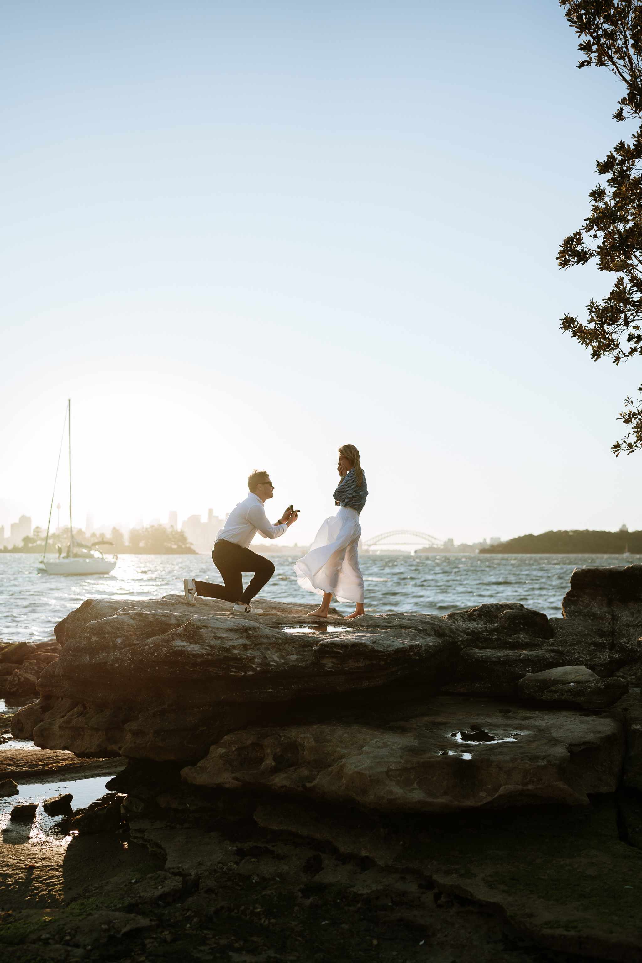 Alex’s Surprise Proposal at Milk Beach | Sydney Harbour Couples Photography