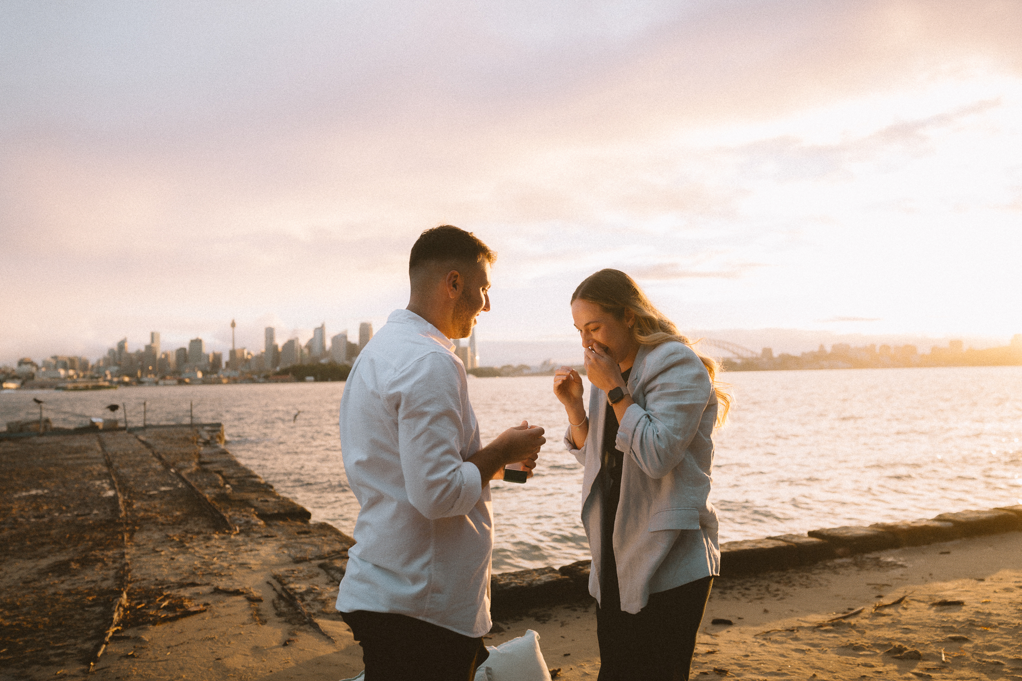 Ben and Soph’s Proposal at Bradleys Head Amphitheatre | Sydney Harbour Engagement Photography