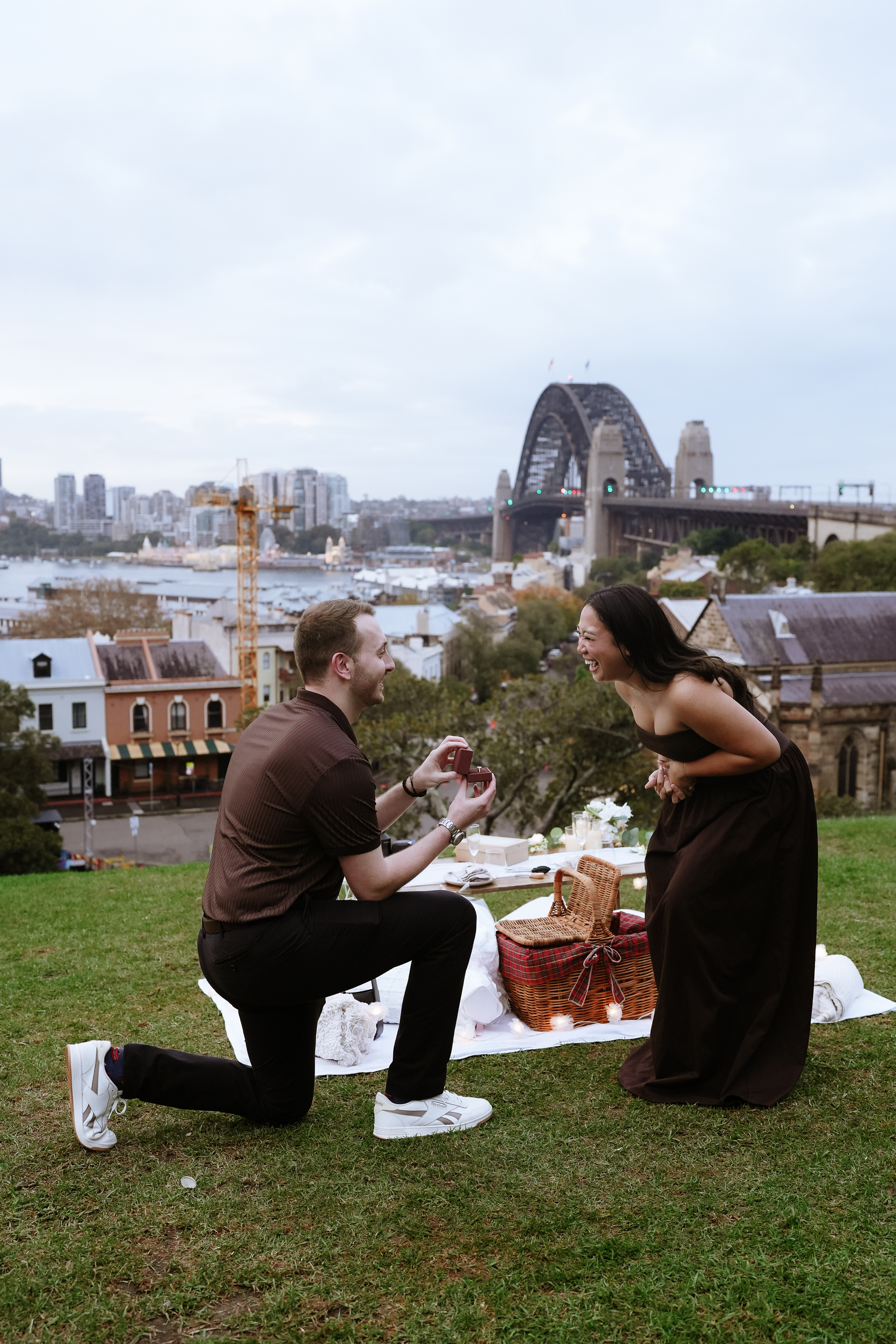 Dylan’s Surprise Proposal at Observatory Hill | Sydney Harbour Engagement Photography